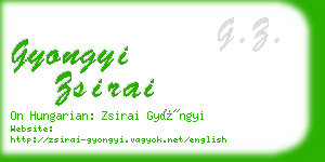 gyongyi zsirai business card